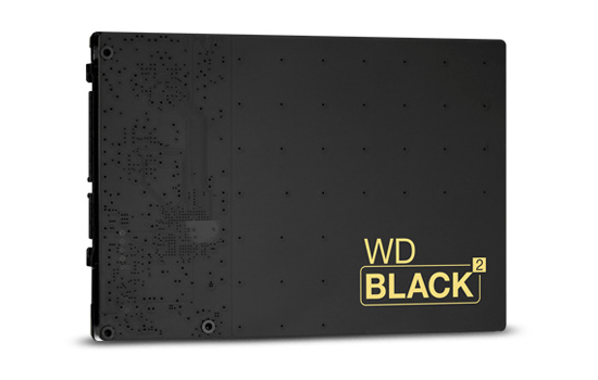 WD Black 2: Western Digital bietet mit der Black 2 eine Kombination aus vollwertiger SSD und HDD, besonders für Besitzer eines Notebooks mit begrenzten Platzangebot ist das Doppellaufwerk interessant (Quelle: Western Digital)