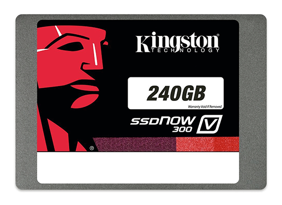 Kingston SSDNow V300: Die SSD Festplatte von Kingston richtet sich eher an preisbewusste Privatanwender, die Geschwindigkeit ist durchschnittlich, der Preis aber besonders niedrig (Quelle: Kingston)
