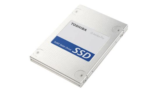 Toshiba Q-Series Pro: Der japanische Hersteller wirbt für die SSD, für die anspruchsvollen Kunden, mit dem Slogan „Die schnellste SSD vom Erfinder des Flash Speichers“ (Quelle: Toshiba)
