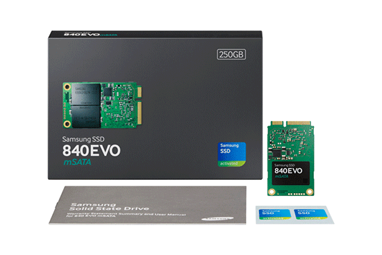 Samsung SSD 840 EVO mSATA: Die kompakte SSD im mSATA Format für Notebooks mit entsprechender Schnittstelle (Quelle: Samsung)