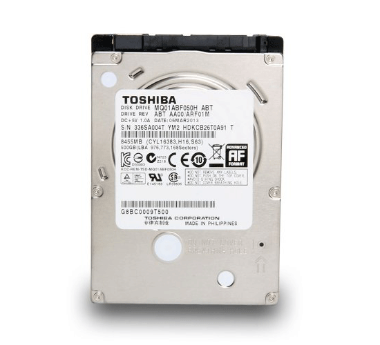 Toshiba SSHD: Hybrid-Festplatten von Toshiba vereinen eine herkömmliche Festplatte mit einer (kleinen) SSD in einem Gehäuse, eignen sich so besonders für Notebooks mit begrenztem Platz (Quelle: Toshiba)