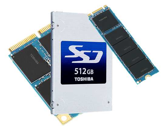 Toshiba HG6: Toshiba bietet die SSD-Festplatte in drei verschiedenen Formfaktoren an - 2,5 Zoll, mSATA und M.2 (Quelle: Toshiba)