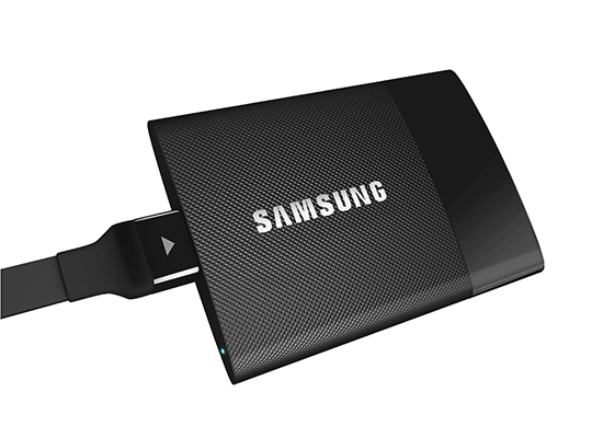 Samsung Portable SSD T1: Die schnelle externe SSD sollte idealerweise über einen USB 3.0 Anschluss betrieben werden, um die volle Geschwindigkeit auszuschöpfen (Quelle: samsung)