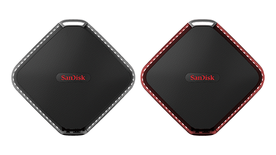SanDisk Extreme 500 Portable SSD und Extreme 510 Portable SSD: Die beiden robusten SSD sind kaum zu unterscheiden, die Extreme 510 ist aber staubgeschützt und wasserdicht (Quelle: SanDisk)